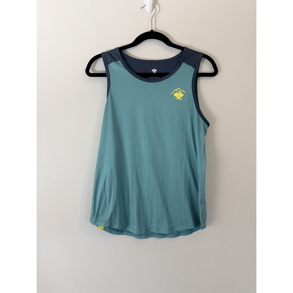 rabbit Women's Freedom Tank Dusty Turquoise Large Active Wear Running Top